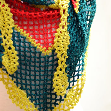 Christy crochet triangular scarf