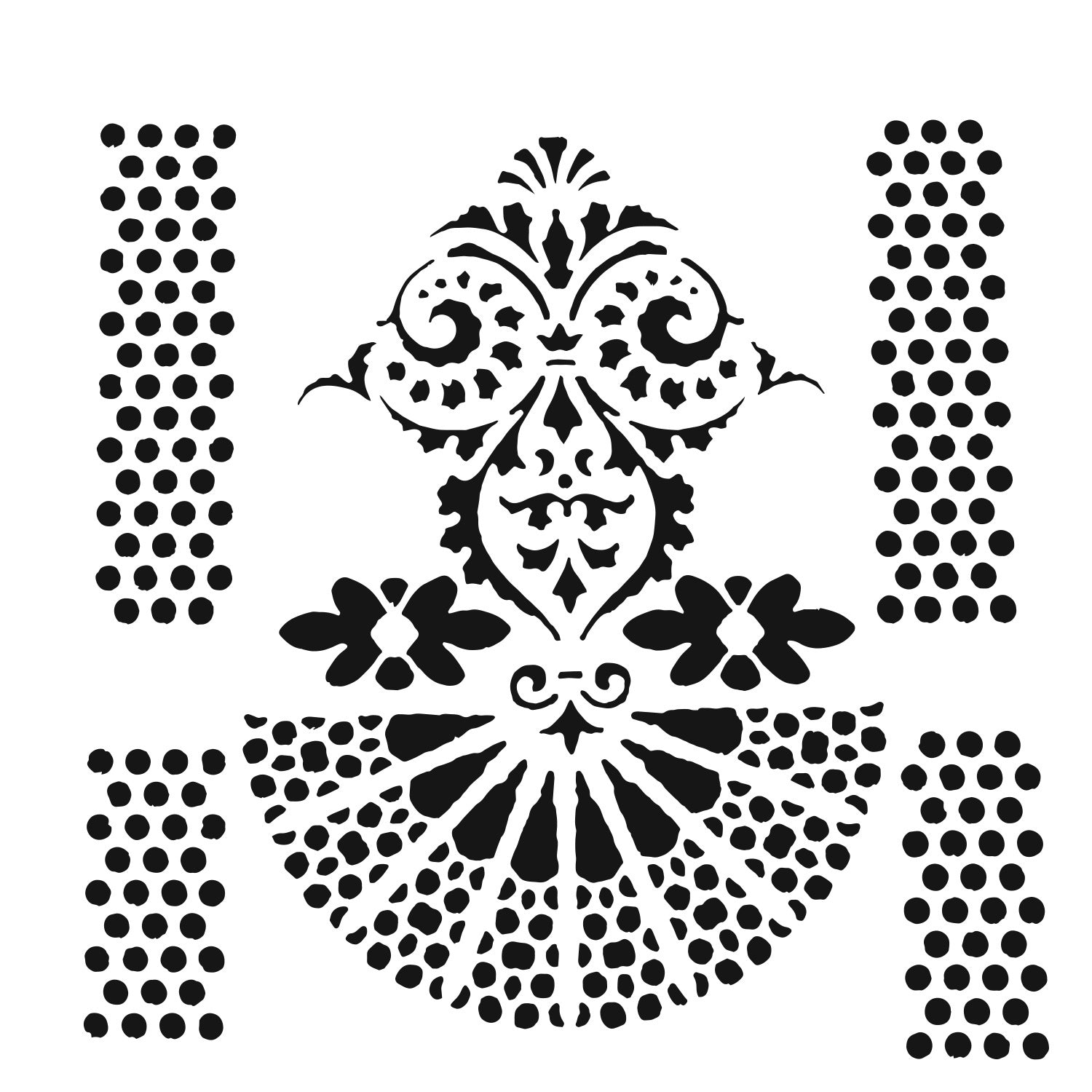 The Crafter's Workshop Crafter's Workshop Template 12"X12" - Quadrangle Fan