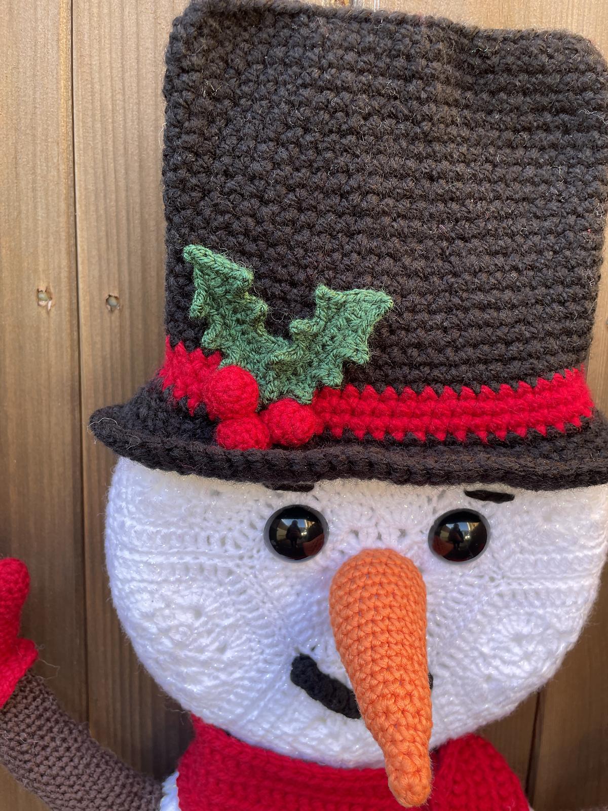 African Flower Snowman wreath
