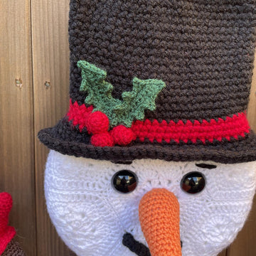 African Flower Snowman wreath