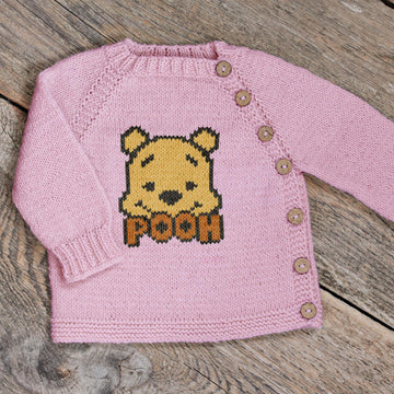 Knit kids sweater Knitting Pattern, Cute Winnie the Pooh
