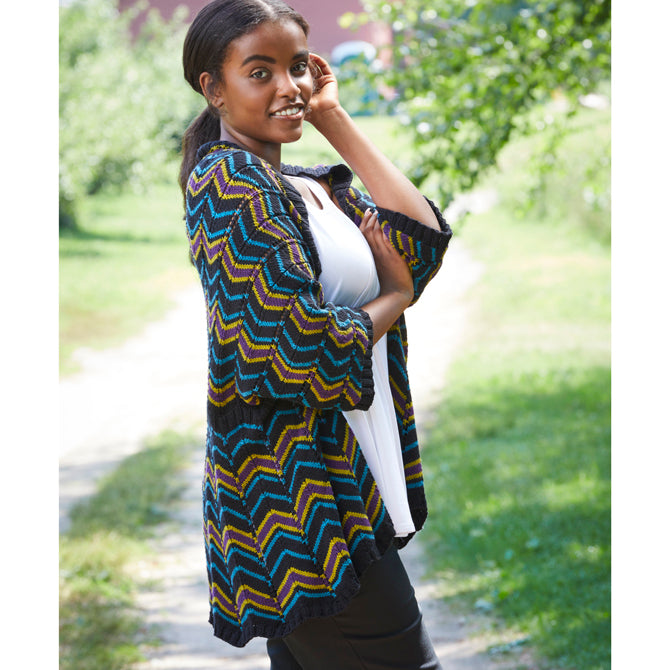 992 Neapolitan - Cardigan Knitting Pattern for Women in Valley Yarns Granville