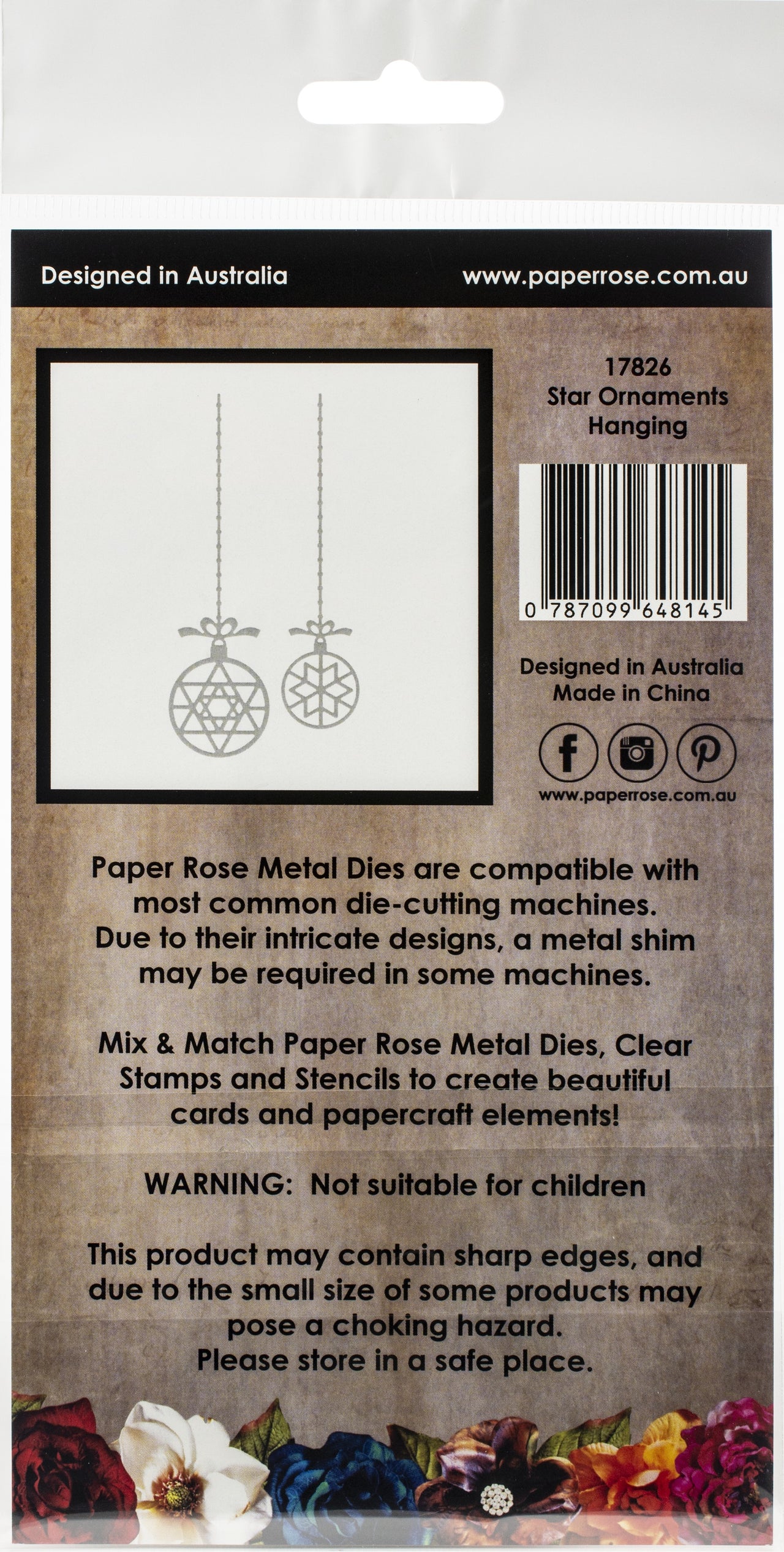 Paper Rose Dies - Hanging Star Ornaments