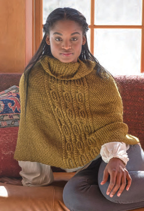 Oakham Poncho in Berroco Skye - 398-1 - Downloadable PDF