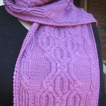 Warm Cozy Cabled Scarf
