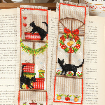 Vervaco Bookmark Kit Christmas Atmosphere Set Of 2 Cross Stitch Kit - 6 x 20 cm / 2.4in x 8in