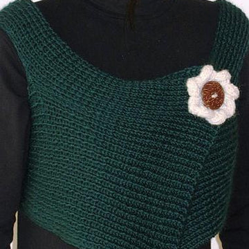 Twist Daisy Flower Scarf and Shrug