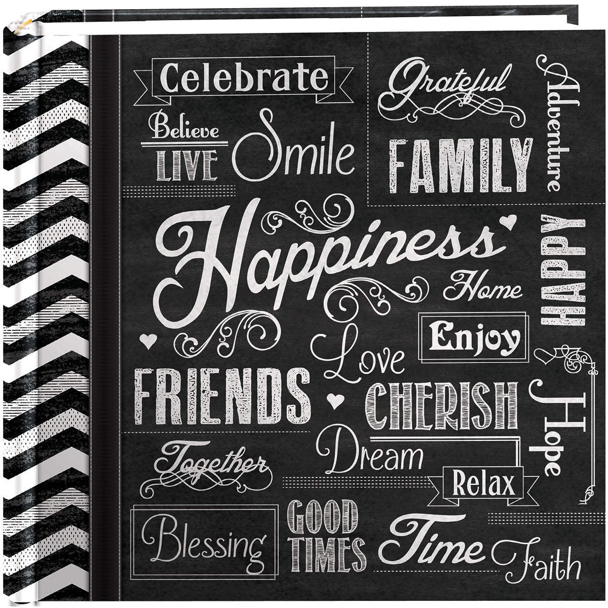 Pioneer 2-Up Chalkboard Print Album 4"X6" - Happiness