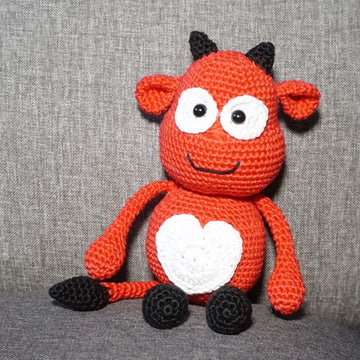 Crochet pattern devil Amon with heart