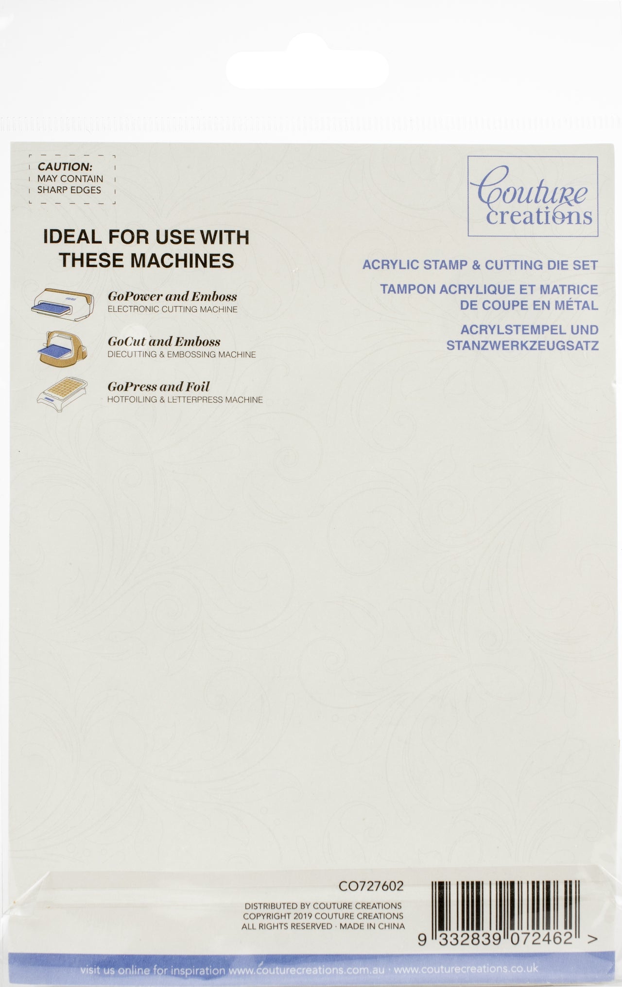 Artdeco Creations Couture Creations My Secret Love Stamp & Die Set - 4.25"X5.5"