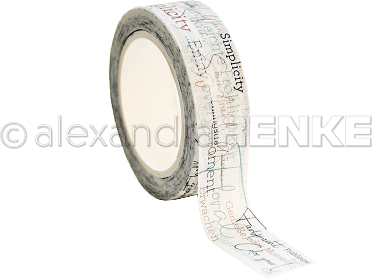 Alexandra Renke Washi Tape 15mmX10m - Mint Lettering, Spring