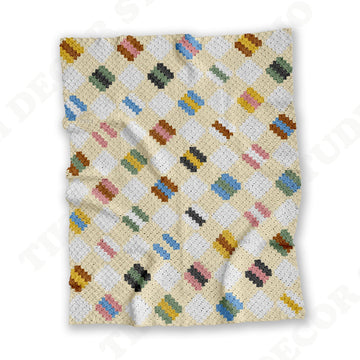 Quilt Blanket 60x75" C2C Crochet Pattern Duvet Throw Graph Chart