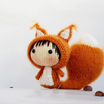 Squirrel Doll with removable tail. Toy from the Tanoshi series.