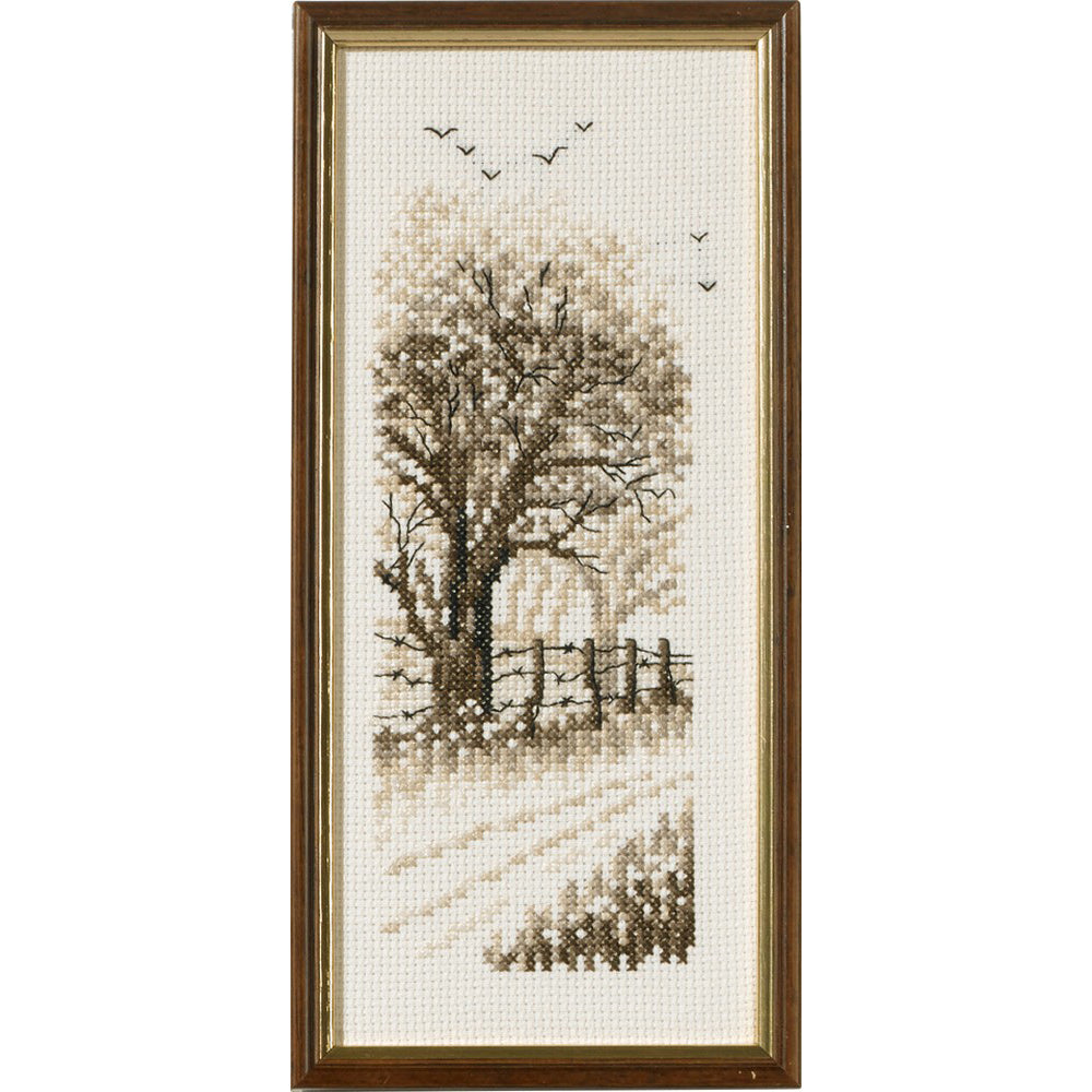 Permin Edge of the Wood Cross Stitch Kit - 9cm x 22cm