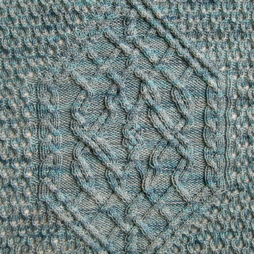 Glasgow Cable Lace Shawl