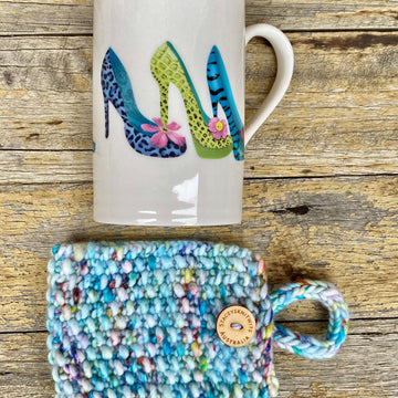 Bushrangers Coffee Cozy by Staceysknitwits