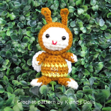 Bee, sunflowers and ladybug amigurumi crochet pattern