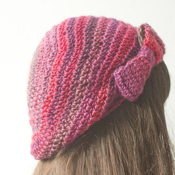 Beret with Bow Crochet Pattern