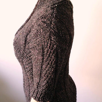 Estrella Shawl Collar Cabled Pullover