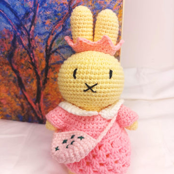 Miffy Bunny Outfit Bundle - Crochet Patterns for Overalls, Green & Pink Dresses with Accessories