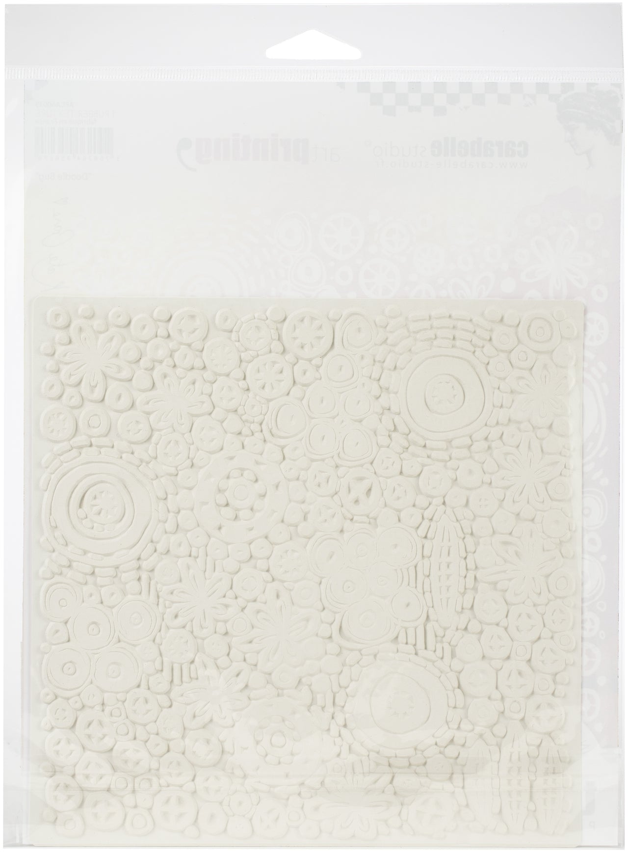 Carabelle Studio Art Printing Square Rubber Texture Plate - Doodle Bug
