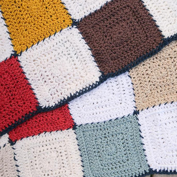 Not So Scrappy Scrap Yarn Blanket