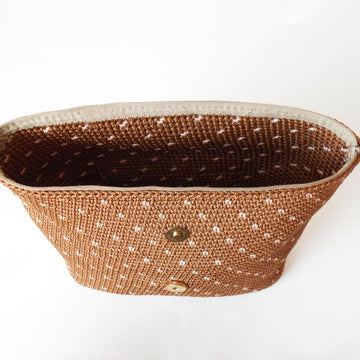 Polka dot clutch