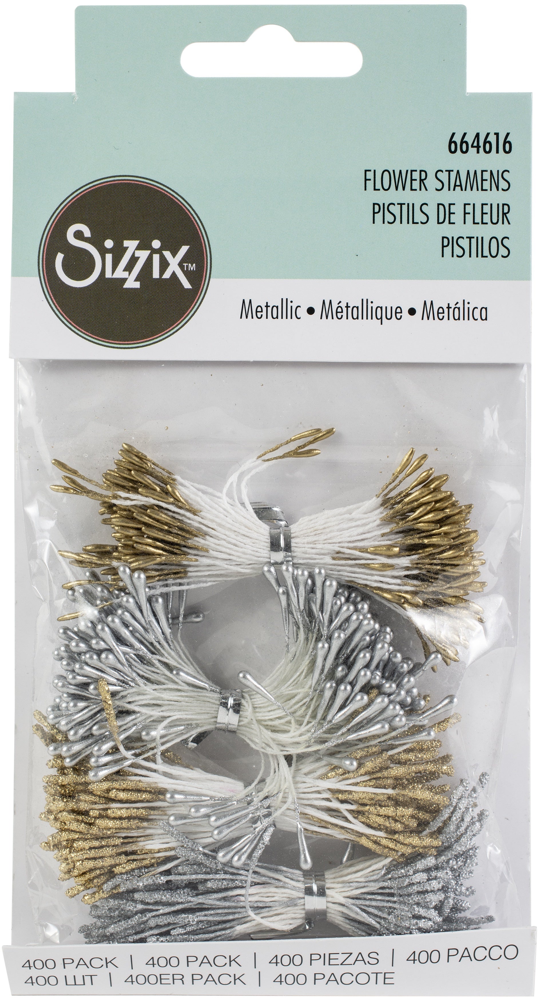 Sizzix Making Essential Flower Stamens 300/Pkg - Metallic