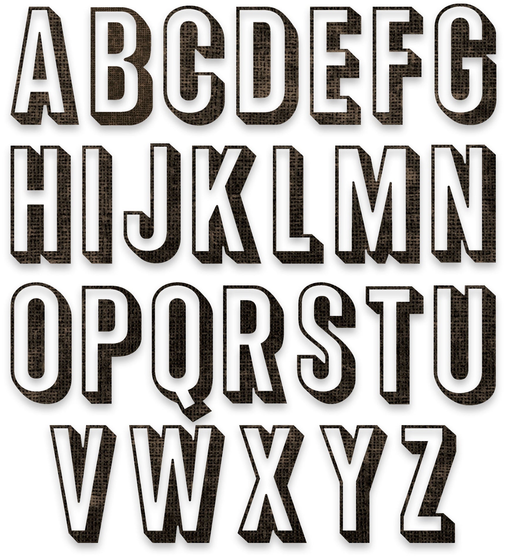 Sizzix Thinlits Dies By Tim Holtz 26/Pkg - Alphanumeric, Shadow Upper