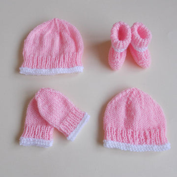 Marianna's Little Baby Hat, Mittens & Bootees Set