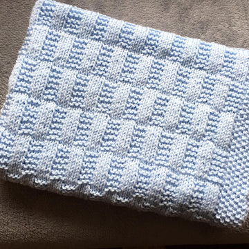 Rectangles Baby Blanket Knitting Pattern