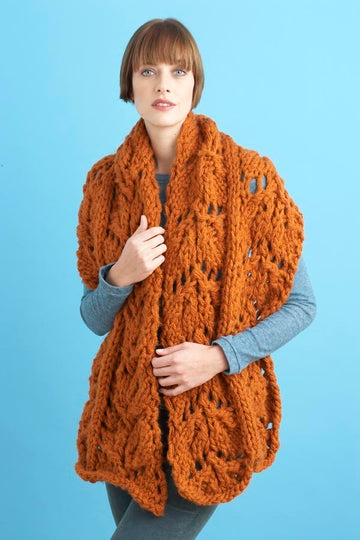 Magnified Lace Scarf in Lion Brand Jiffy - 81045AD