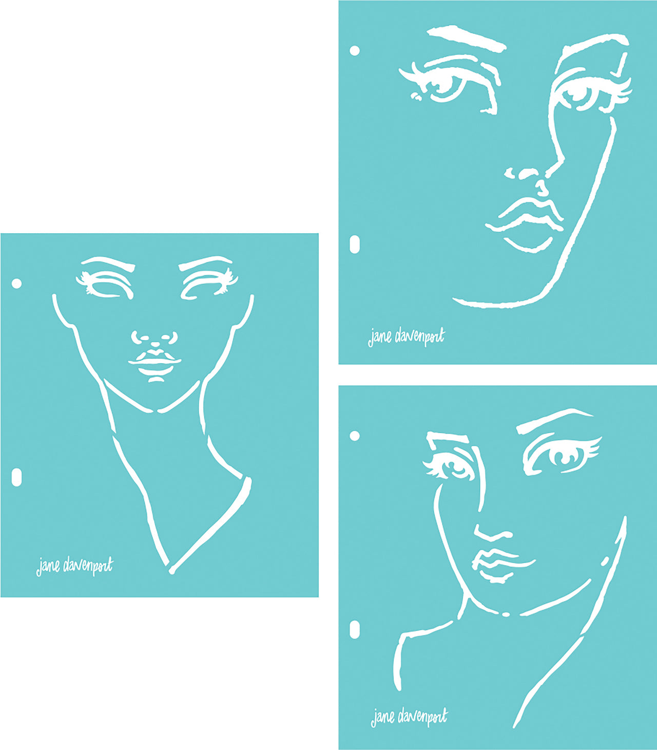Spellbinders Jane Davenport Artomology Stencils - Good Face