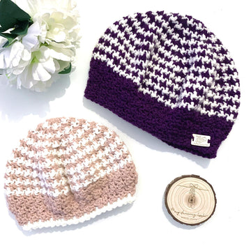 Classy Houndstooth Beret