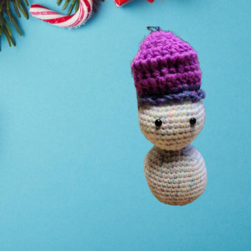 Arctic No Nose Snowman Ornament