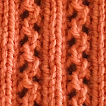 Double Lace Rib Fingerless Mitts #704
