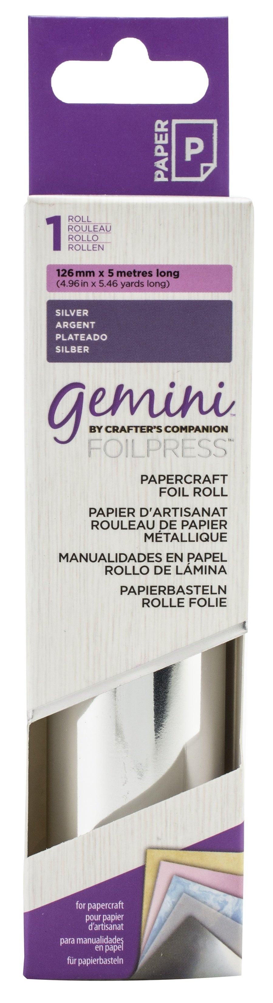 Crafter's Companion Gemini FoilPress Papercraft Foil Roll - Silver