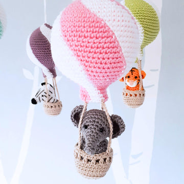 Hot air balloon baby mobile