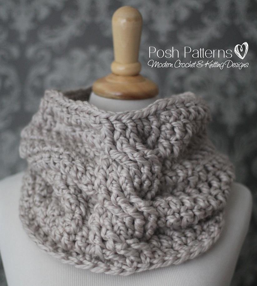 Cable Crochet Cowl 436