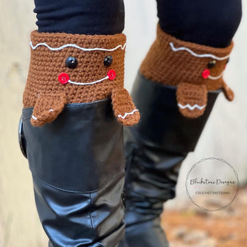 Peeping Gingerbread Boot Cuffs