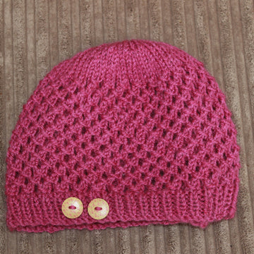 Knitting Pattern ladies hat beanie UK & USA Terms #12