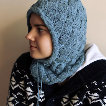 Autumn Entrelac Balaclava for DK