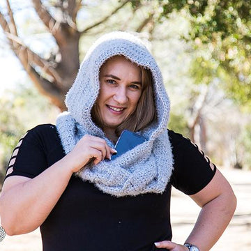 Hooded Infinity Scarf with Pockets