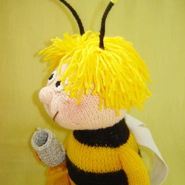 Toy Knitting Pattern -Knit Maya the Bee