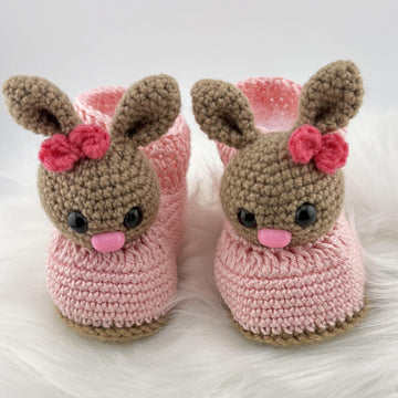 Bunny Baby Boot – Crochet Booties Pattern Available in English and Portuguese