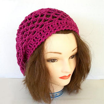 Fishnet, Diamonds, and Flower Lace Slouch Hat