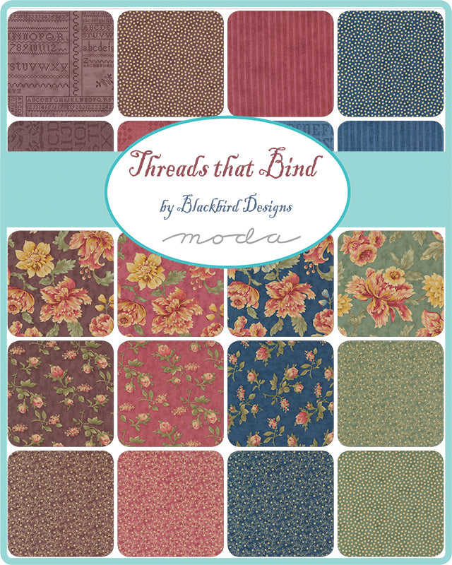 Moda Fabrics Threads That Bind 10" Square