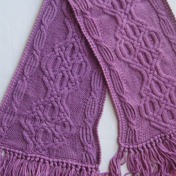 Warm Cozy Cabled Scarf