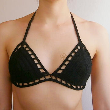 Strappy CAGE crochet bikini top _ M32