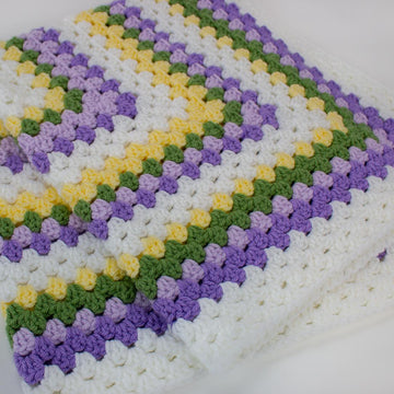 Buttercup Infinity Granny Rectangle Crochet Blanket